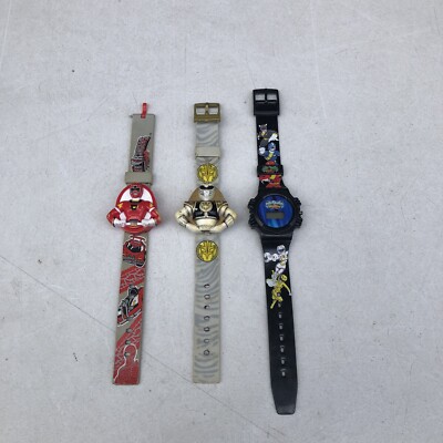 3 x Vintage Power Rangers Uhren *Verkauft wie gesehen - nicht getestet*