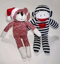 🎁2 GALERÍA CALCETÍN MONJES NAVIDAD 9" PELUCHE MONO CALCETÍN RELLENO