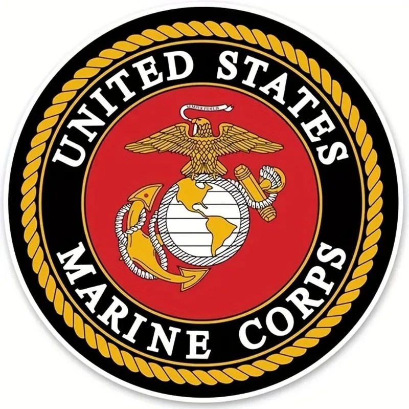 Decal, USMC, UNITED STATES MARINE CORPS, 4Pc., 4", 3", 2.5", 1.75", FREE SHIP