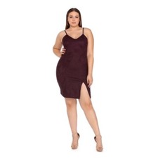 Plum Basic Suede Dress - Plus NWT
