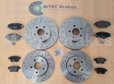 Ford Mondeo ST 2.2 TDCi 04-07 Front Rear Brake Discs and Mintex Pads