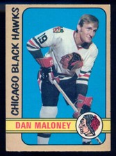 1972-73 OPC O PEE CHEE #264 DAN MALONEY EX+ CHICAGO BLACK HAWKS HOCKEY Card