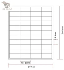 Amazon FBA Label (100 Sheets 4400 Labels) 44-up labels 48.5*25.4mm on A4