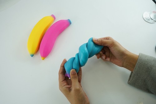 Banana Squeeze Stress Ball Stress Relief Animal Dinosaur Fidget Sensory Toys UK - Picture 62 of 79