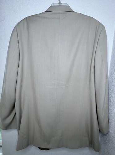 Joseph & Feiss SILK Blazer Mens 48 Long Beige Lined Sport Coat Jacket 3 Button - Picture 2 of 19