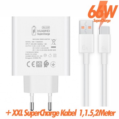 Original HONOR SUPERCHARGE Adapter 66W CP415 USB Ladegerät USB C Ladekabel
