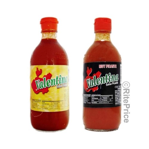 Valentina 1 Black Extra Hot & 1 Yellow Hot Label Sauce12.5 Oz.(2 Pack) Free Ship - Picture 2 of 7