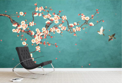 3D Branch Magpie ZHUA8311 Wallpaper Wall Murals Removable Self-adhesive Ann 24