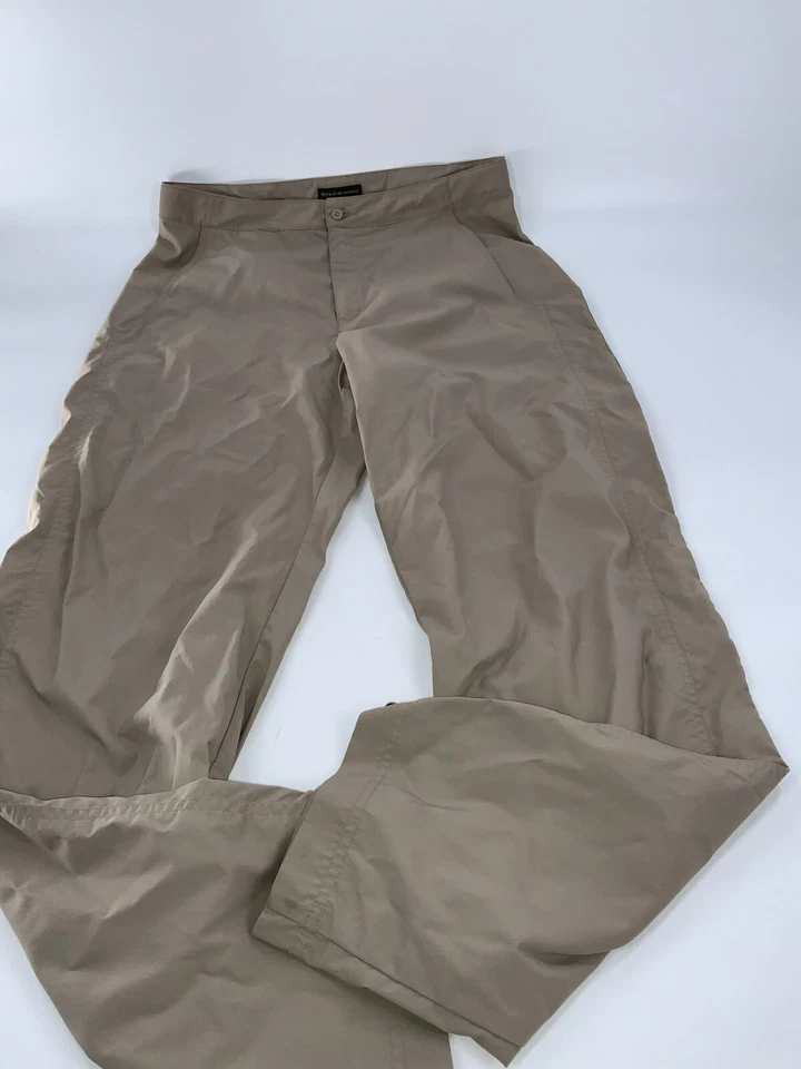 Calça de caminhada Royal Robbins tamanho 10 náilon bronzeado lycra frente plana sem falhas YGI D2-35 - Imagem 2 de 4