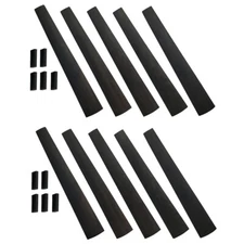 10x Violin Ebony Fingerboard with Nut 4/4 Size String Parts Wooden Natural Black