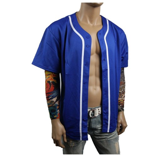 Mens Baseball Jersey Raglan Stripe Sports Uniform Team Hipster Tee Casual S-3X - 第 17/155 張圖片