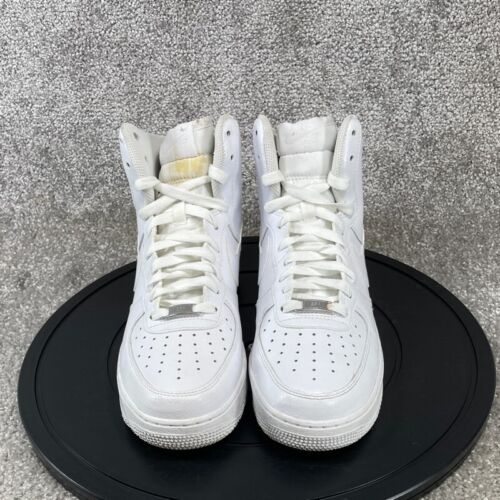 Nike Shoes Mens Size 9 Air Force 1 High Basketball Sneaker White Cushioned - Picture 2 of 12