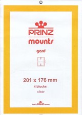 Prinz/Scott Stamp Mounts: 201x176 mm Clear Holders For Famous Trains 4 Blocks