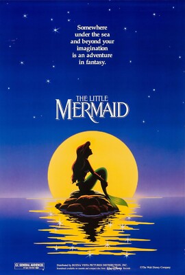 The Little Mermaid (1989) Movie Poster Advance, Original, DS