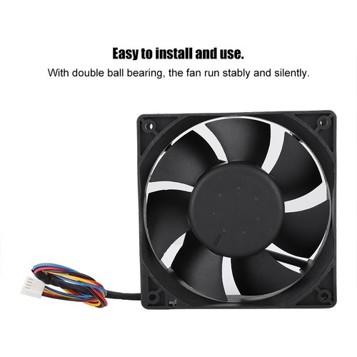 SHLF1212BHE-02 DC12V 1.6A 12CM Temperature Control PWM Cooling Fan Cooler BGS - Afbeelding 4 van 7