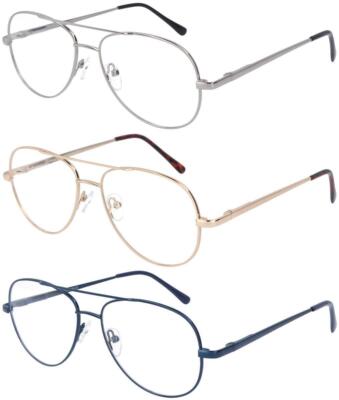 Moderne Lesebrille PILOT MK2 mit Flieger-Form, Federscharnier und Sehstärke