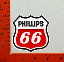 Route 66 Phillips Patch – Embroidered Iron-On/Sew-On Vintage Gas Oil Logo Badge