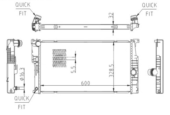 Hart KüHler WasserküHler Passend FüR BMW 1Er 3Er Touring F20 F21 F31 F30 F80-image