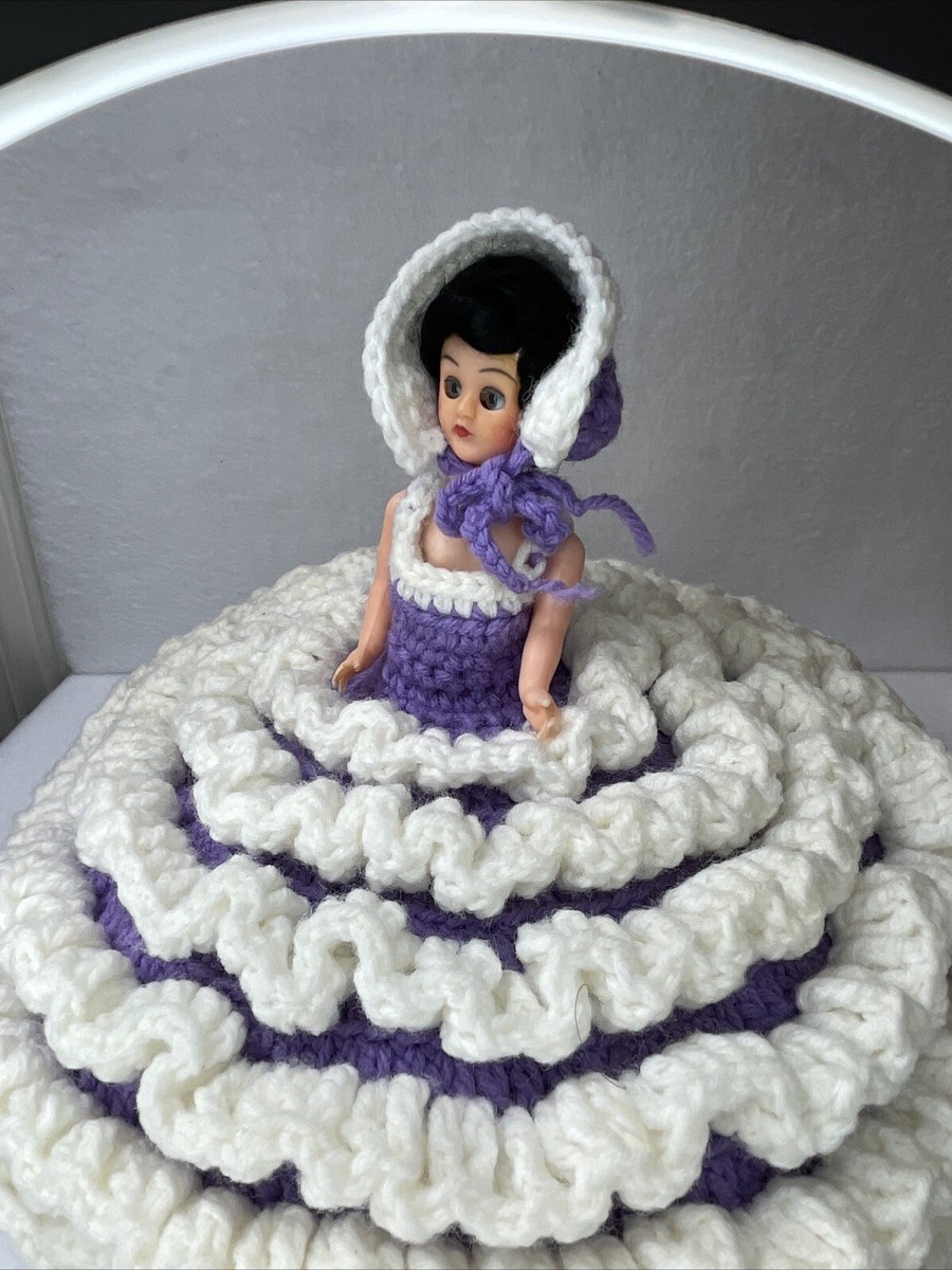 Beautiful Vintage Crochet Bed Doll