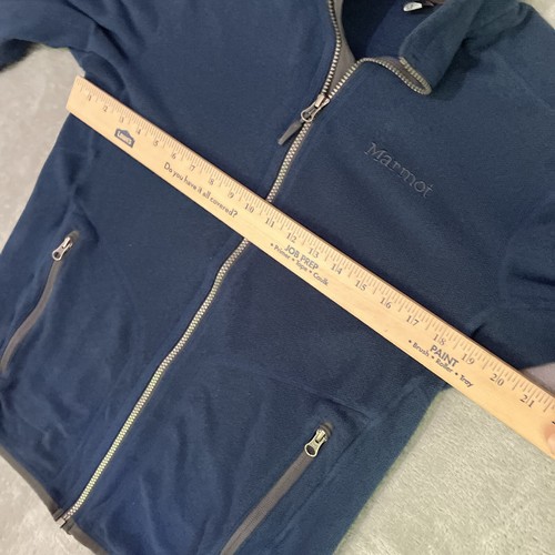 Marmot Unisex Small Navy Blue Full Zip Jacket Light Fleece - Picture 6 of 10