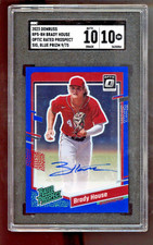 BRADY HOUSE 2023 Donruss Optic #RPS-BH Rated Prospect Auto Blue Prizm /75 SGC 10
