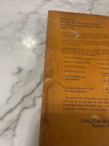 Chilton's Repair and Tune-Up Manual Chevrolet GMC Vans 1967-78 6601 Vintage - Picture 8 of 22