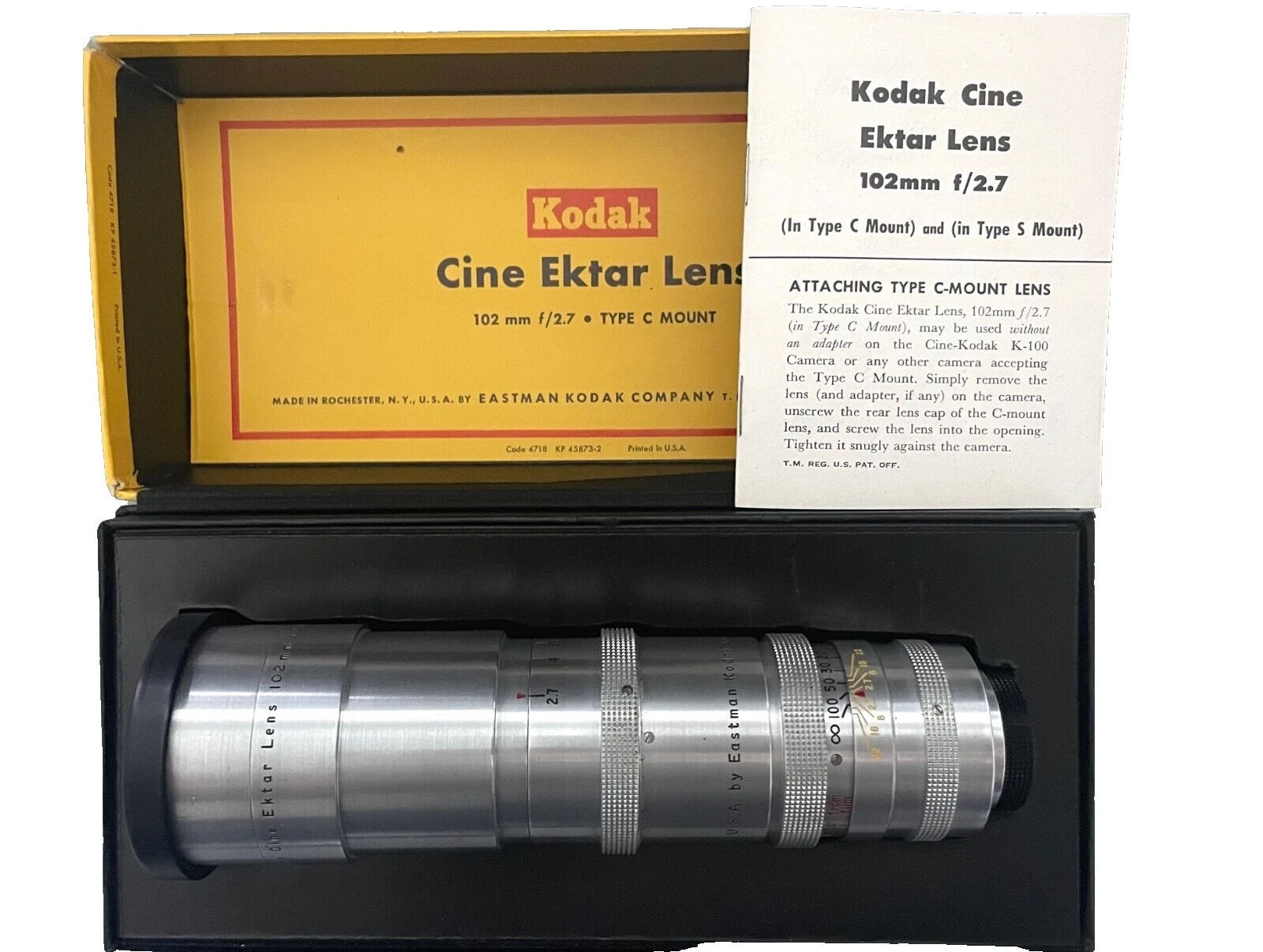 Kodak Manual Focus C Mount Camera Lenses