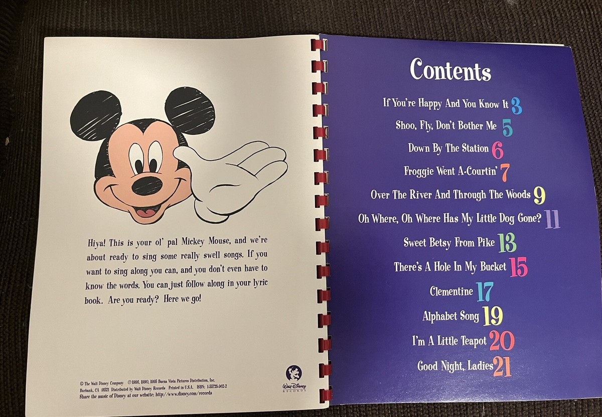 Disney's Sing Along Books Lion King, Christmas, Mickey's Favorites