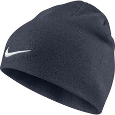 Image of Nike Team Performance Beanie Knit Winter Hat Cap Navy Navy