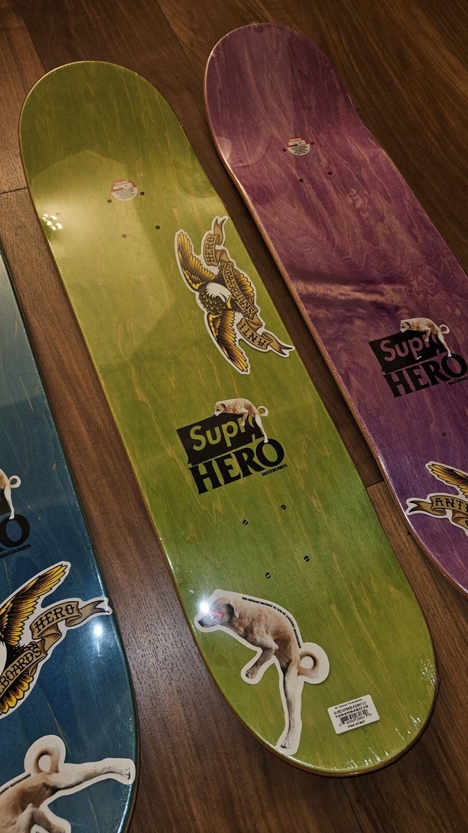 新品Supreme Skateboard ANTIHERO Dog Supreme ANTIHERO Dog Skateboard Deck Black - US