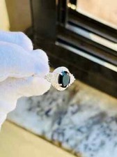 Natural Black Onyx Ring, Black Stone Engagement Ring, 925 Sterling Silver Ring,