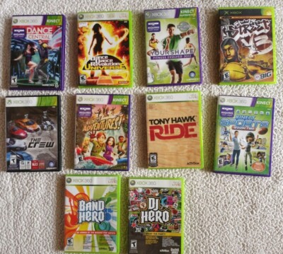 Lot of Xbox 360 Games - DJ Hero, Tony Hawk, Your Shape, The Crew, Dance Central