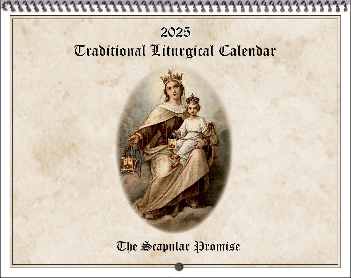 2025 Traditional Catholic Calendar: THE SCAPULAR PROMISE; fasts, feasts COLOR | eBay large-paper-catholic-calendar-2025-liturgical-guide-t-h-stemper-co