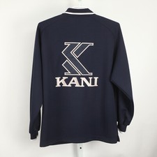 Kani Endurance Jacket Jersey Mens Large Blue Full Snap Karl Kani Long Sleeves