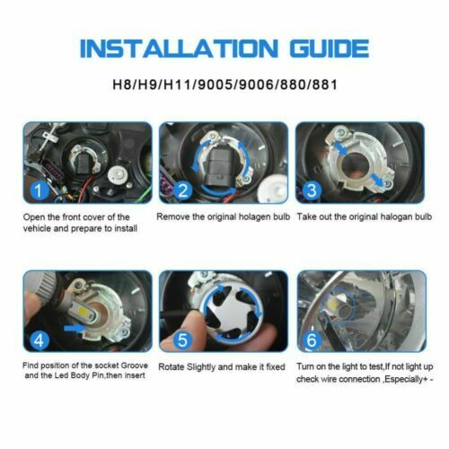 For Jeep Grand Cherokee 2005-2010 LED Headlight High Low Beam BULBS White Combo - Picture 7 of 12