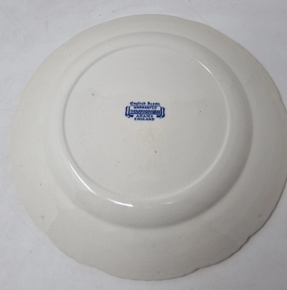 Adams English Scenic Blue pattern Plate 26cm - Image 4 of 4