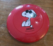 9" Snoopy Peanuts Red Doggy Disc Frisbee Dog New Zaidy Snoopy Wearing Sunglasses