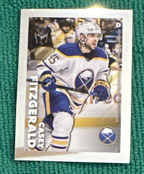 2022-23 Topps Chrome NHL Sticker #63 🏒 Casey Fitzgerald 🏒 Buffalo Sabres