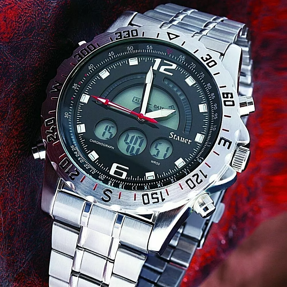 Stauer compendium hybrid best sale watch
