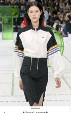 Lacoste Runway Jacket Ivory / Black Color Size Xl - Bnwt - Rrp £249