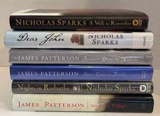 Lot of 6 Pre-Owned Hardcover Romantic Fiction Novels - Various Authors