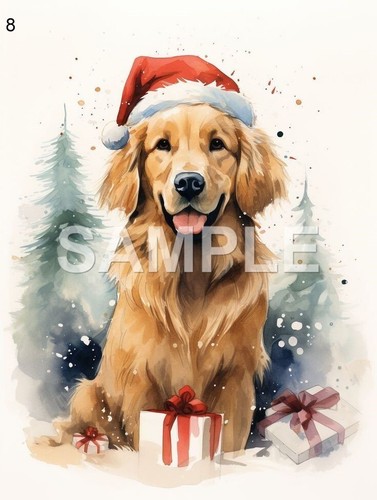 Golden Retriever  Acrylic Round Christmas Ornament (choice of 1) - Bild 8 von 13