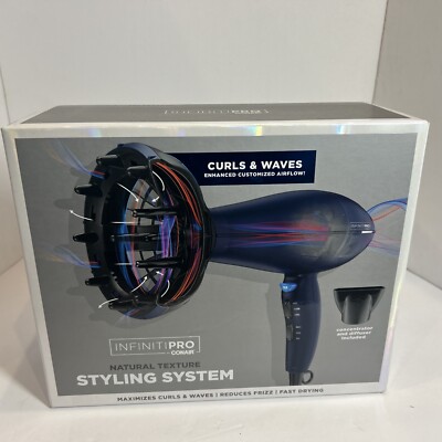 InfinitiPro by Conair 1875W Texture Styling Hair Dryer for Natural Curls & Waves
