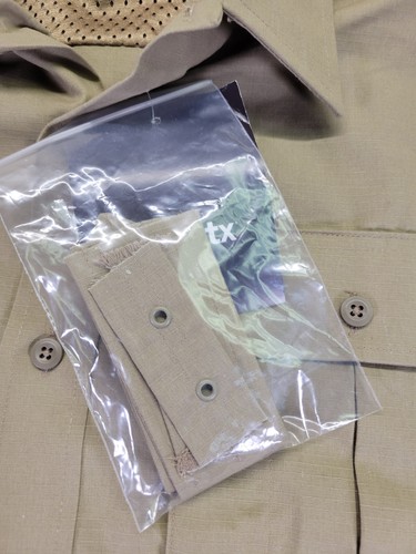 Vertx Shirt Mens Large Reg Tan Phantom LT Button Up Long Sleeve Casual Pockets - Afbeelding 8 van 19