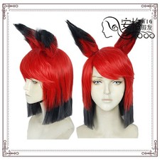 Hazbin Hotel Alastor Short Synthetic Wigs Cosplay Party Heat Resistant Hair Wig