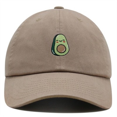 JPAK Smiling Cute Avocado Premium Dad Hat Soft Cotton Breathable Foodie