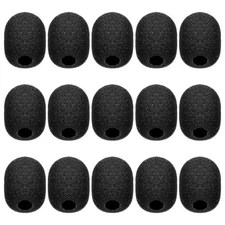 15 Pack Microphone Covers Foam Headset Microphone Windscreen Foam Cover for 