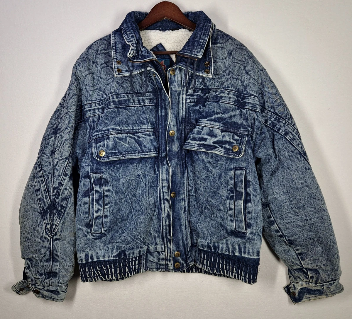 Mens Acid Wash Denim Jacket In Vintage Outerwear Coats & Jackets