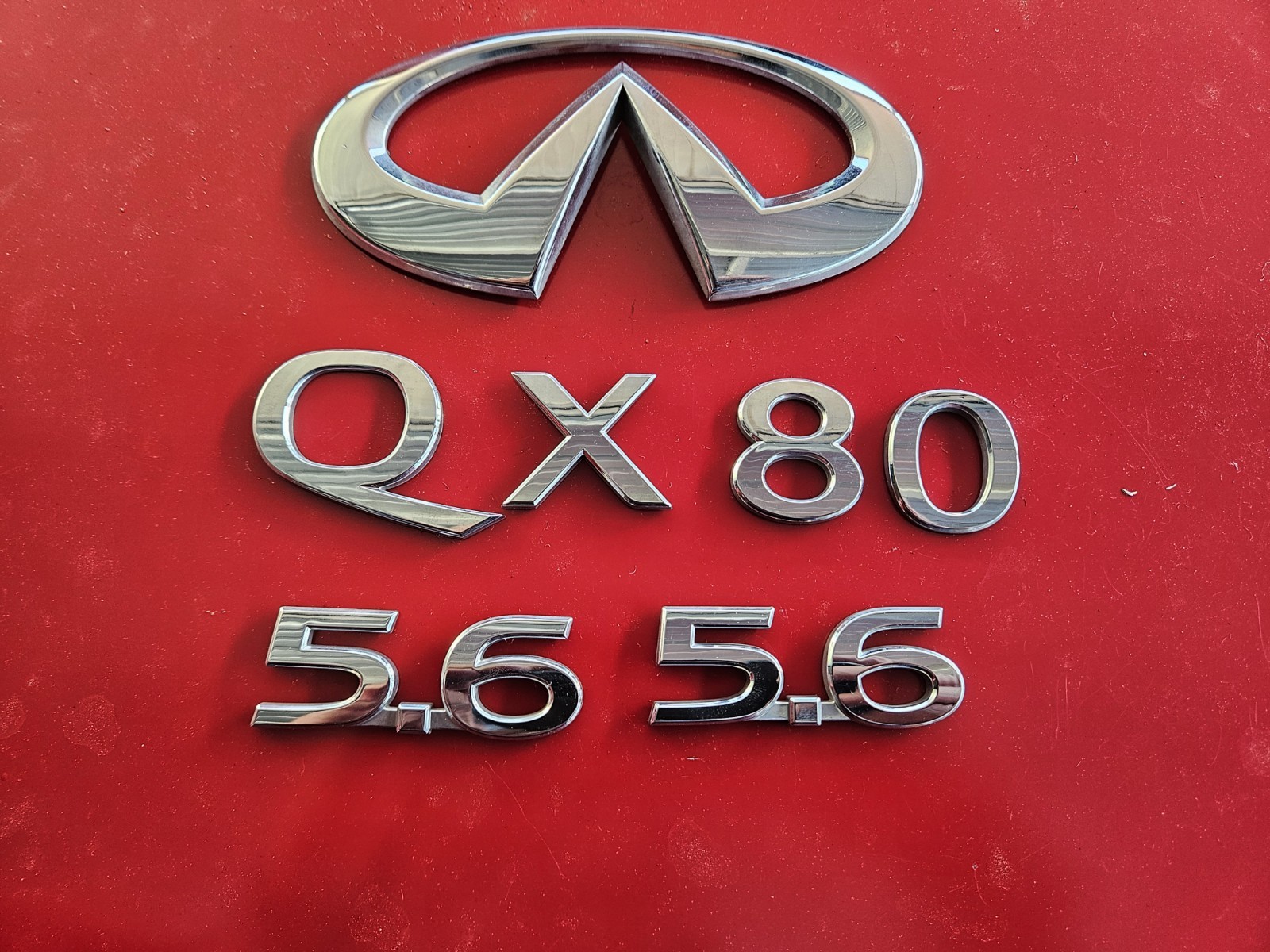 🔥INFINITI QX80 5.6 2011-2024 Rear Tailgate Fender Chrome Emblem Logo Badge OEM