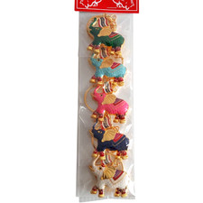 5x Thai Elephant Keychain Key Ring Enamel Colorful Heart Back Lucky Charm Gift